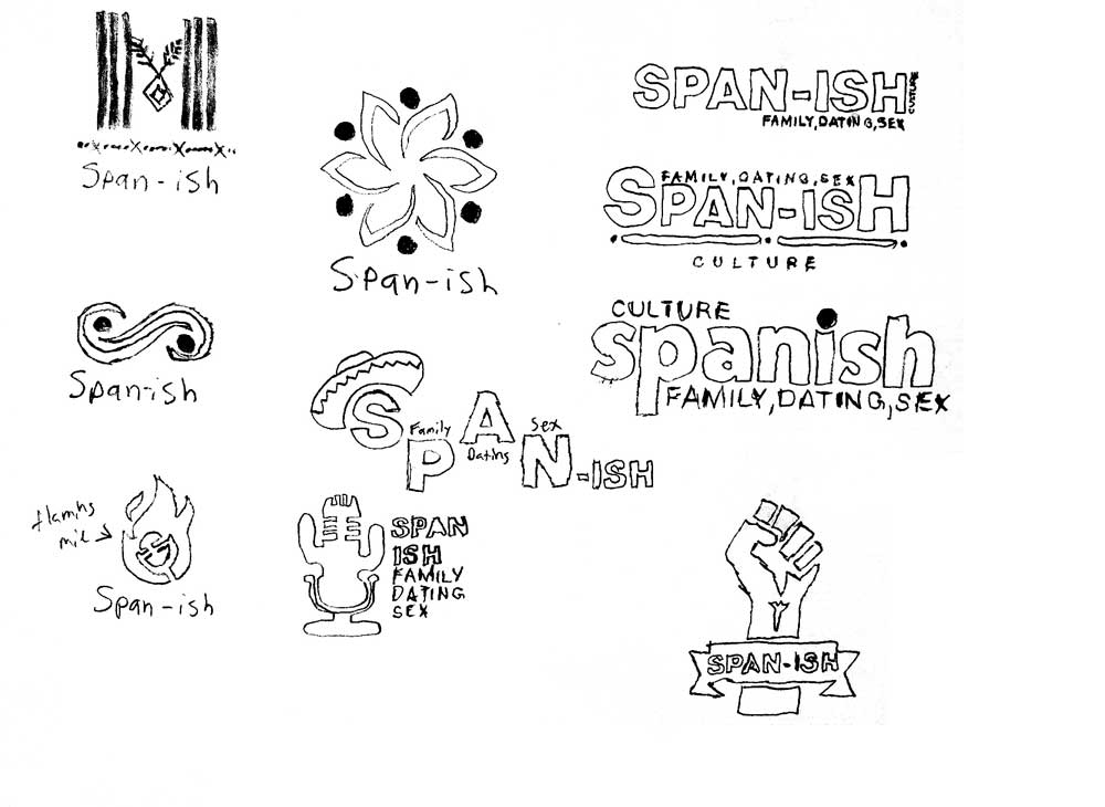 shuffle presents logo sketches