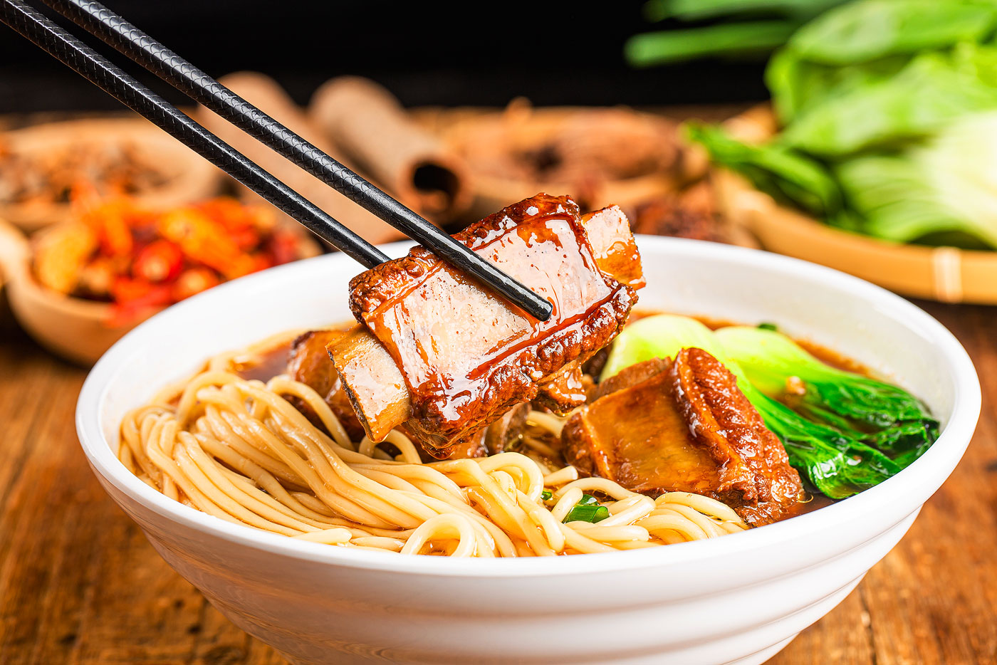 Braised Pork Ribs Noodles